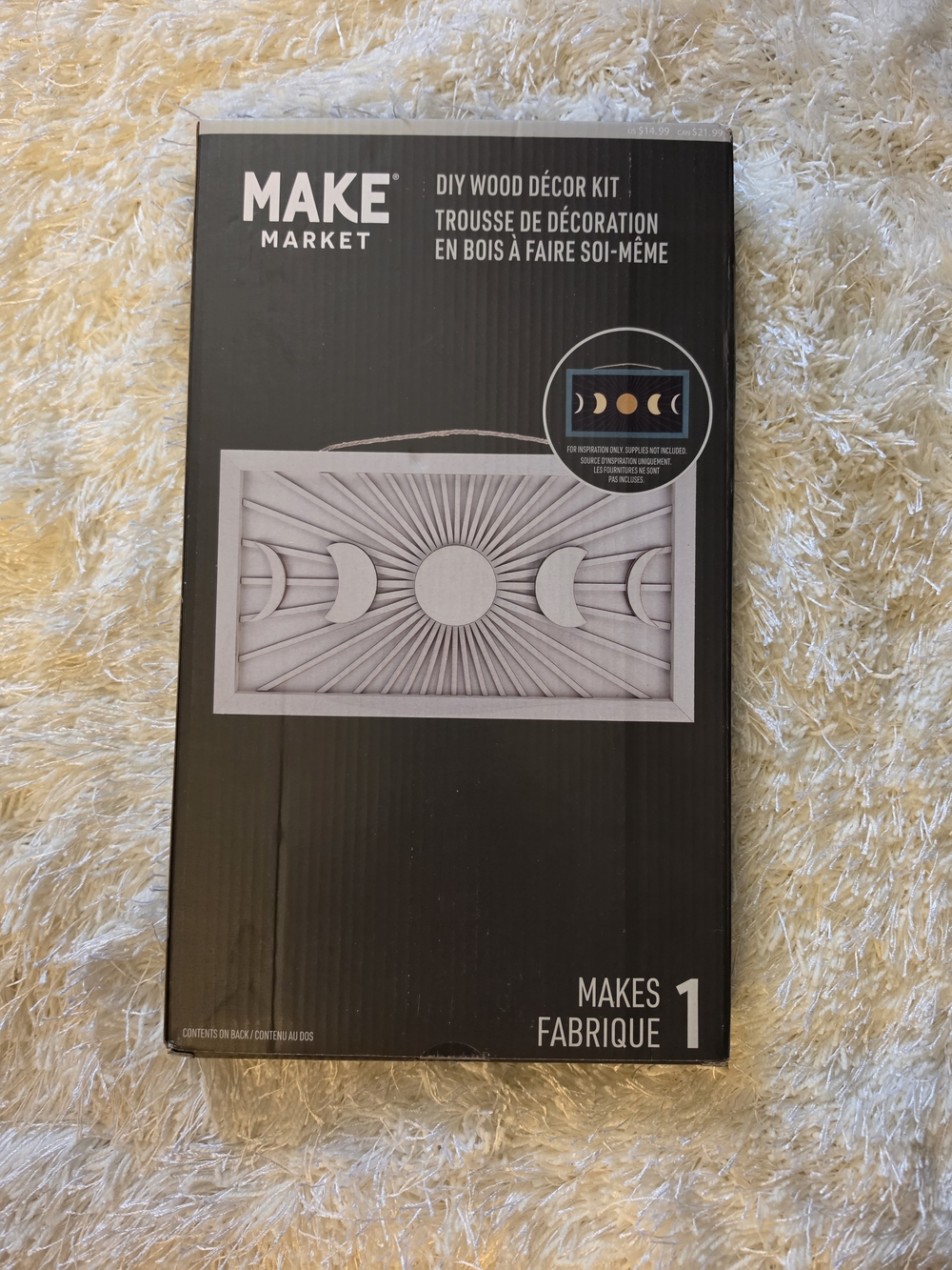 NIB -MAKE Market DIY Wood Décor Kit - Moon Phase Wall Art - Great Crafters Gift!